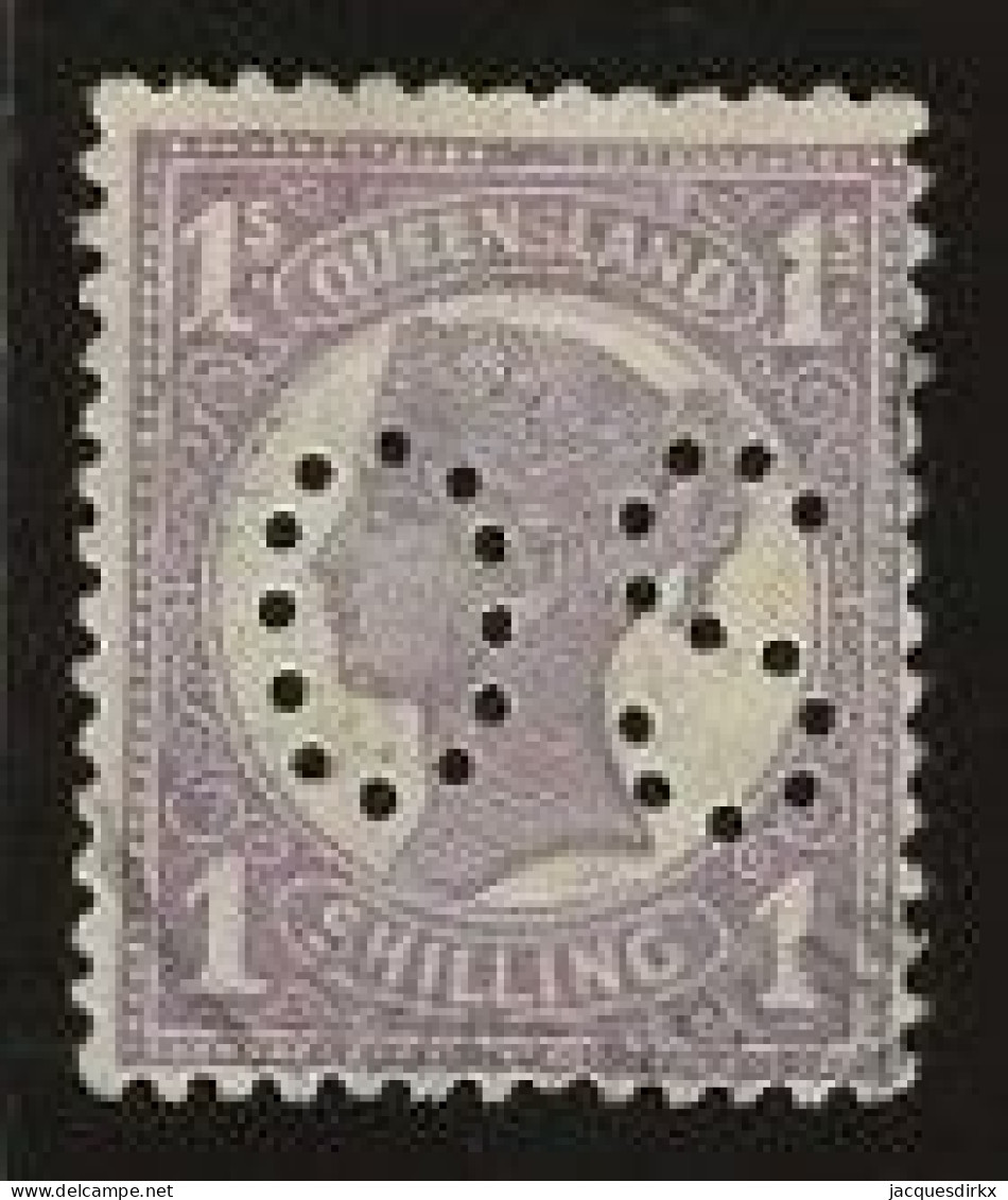 Queensland    .   SG    .  251   .  Perfin    .   O      .     Cancelled - Used Stamps