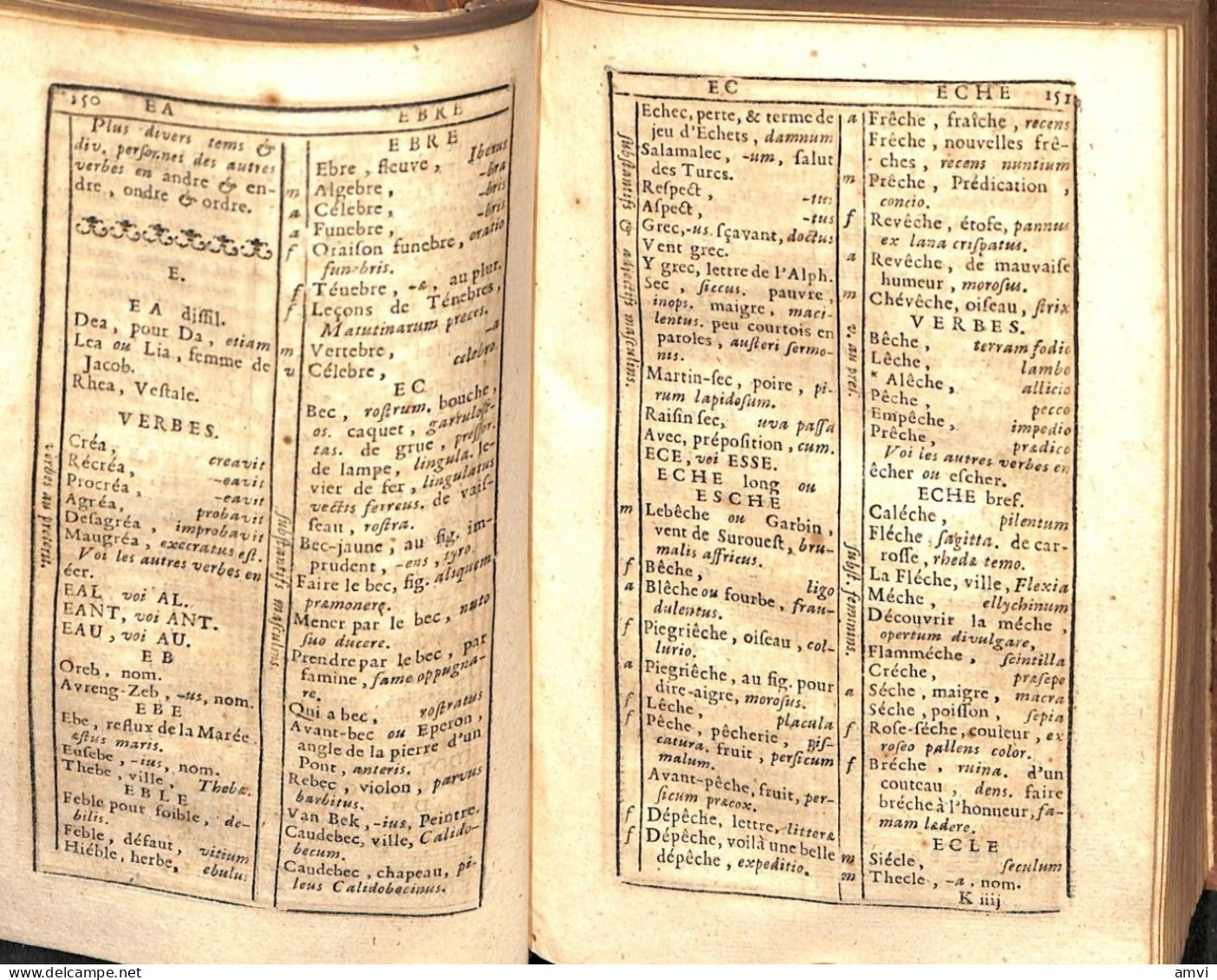 Sa01 - 1721 - RICHELET: DICTIONAIRE De RIMES Dans Un Nouvel Ordre Ou Se Trouve Les Mots Et Le Genre Des Mots.PARIS - 1701-1800