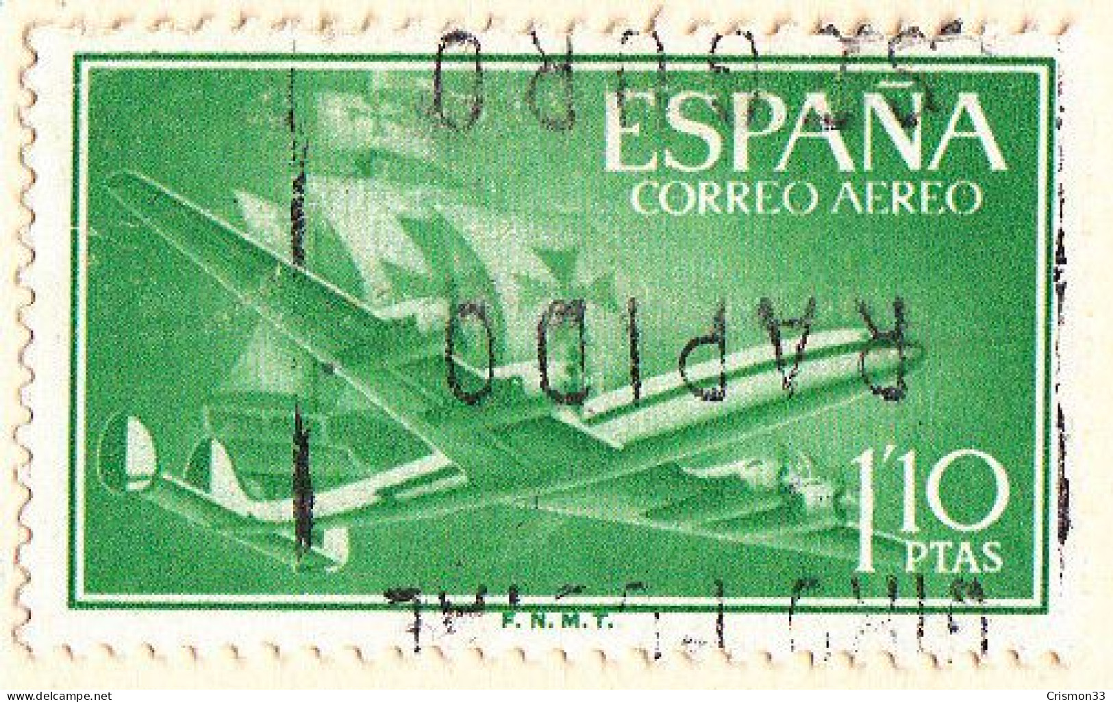 1955 - 1956 - ESPAÑA - SUPERCOSTELLATION Y NAO SANTA MARIA - EDIFIL 1173 - Usados