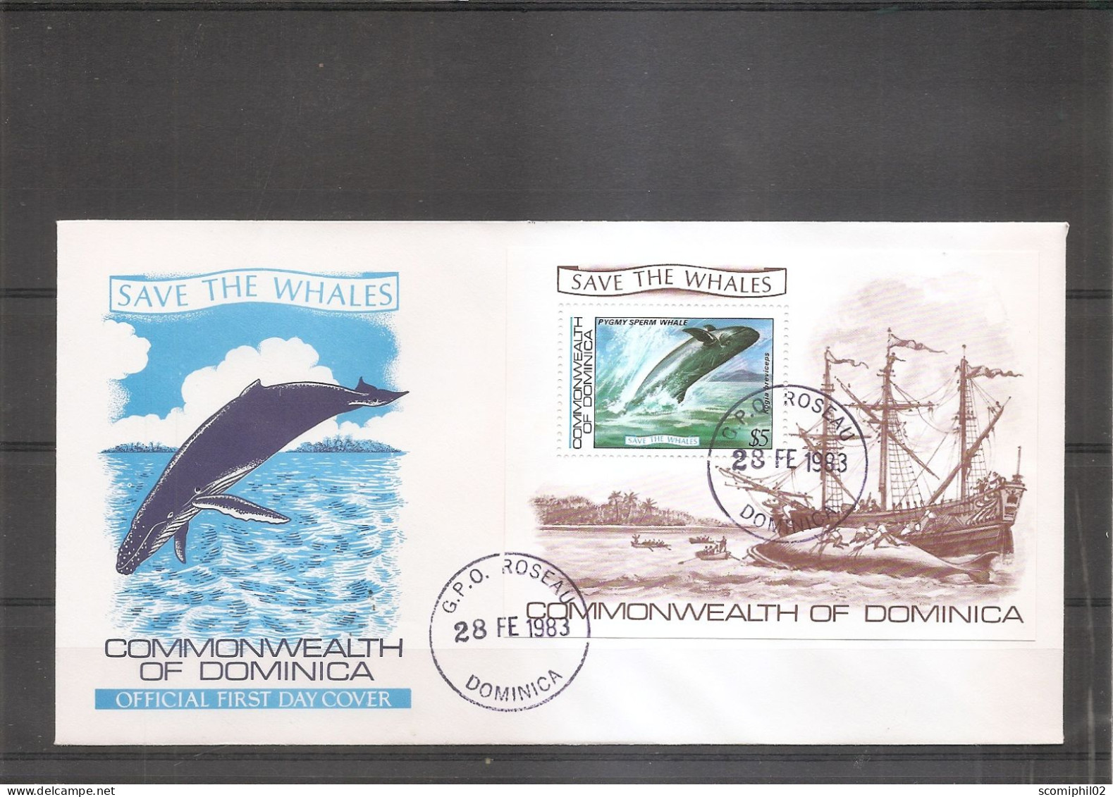 Dominique - Baleines ( FDC De 1983 à Voir) - Dominica (1978-...)