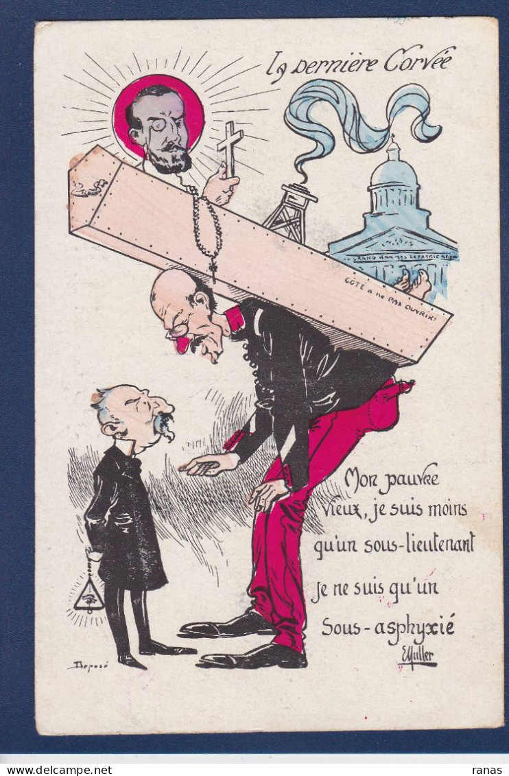 CPA Muller Satirique Caricature Politique Non Circulée Combes Maçonnique André Syveton - Satirisch