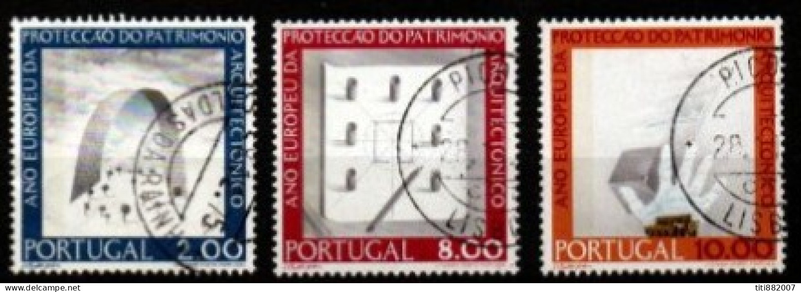 PORTUGAL    -   1975.    Y&T N° 1278 à 1280 Oblitérés.     Série Complète.  Architecture - Used Stamps