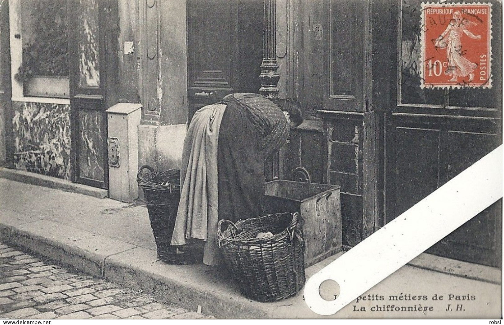 75 Paris, Les Petits Métiers Hauser, J.H... N° 912,  La Chiffonnière,  D5319 - Petits Métiers à Paris