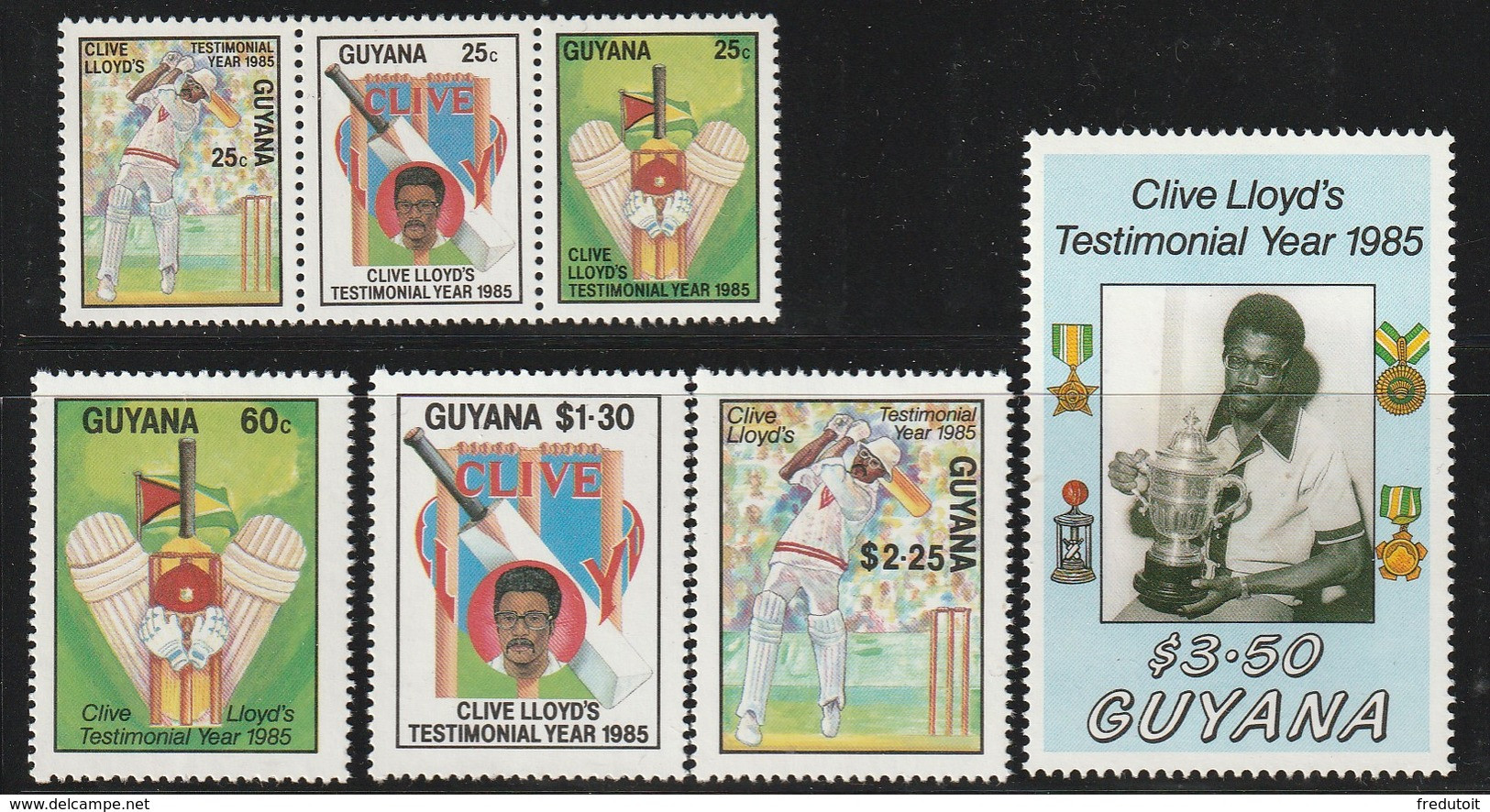 GUYANA - N°1293/99 ** (1985) Sport : Cricket. - Guyane (1966-...)