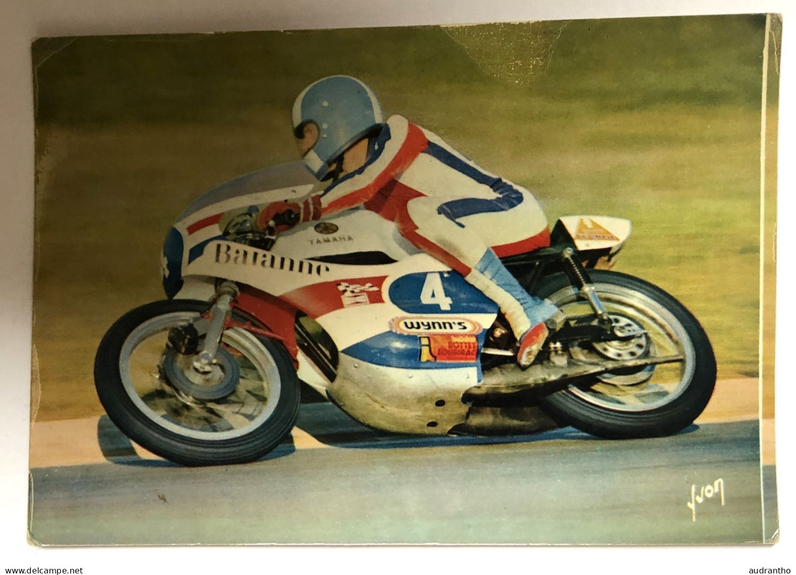 Carte Postale - Pilote Moto CHEVALIER Olivier Sur Moto YAMAHA TZ 350 - MAGNY COURS 18 JUIN 1972 - Motorradsport