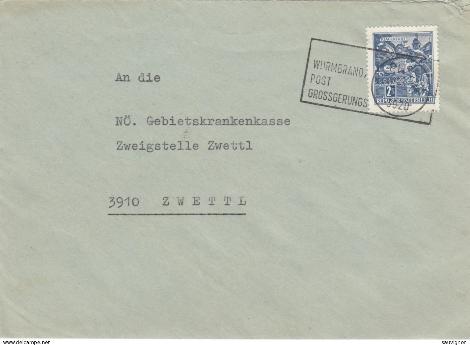 Österreich. Brief Mit Postablage WURMBRAND / POST GROSSGERUNGS, 2 S Bauten, 1974 - Covers & Documents