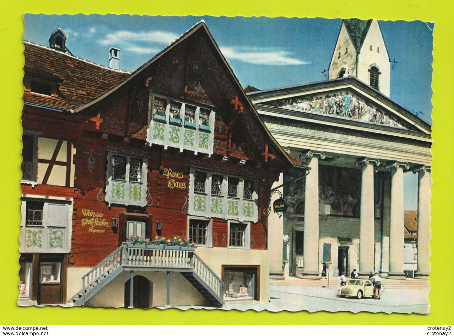 Autriche DORNBIRN N°1 En 1957 Marktplatz Mit Rotem Haus Und Kirche Voralberg Austria VOIR ZOOM Auto Spéciale Marque ? - Dornbirn
