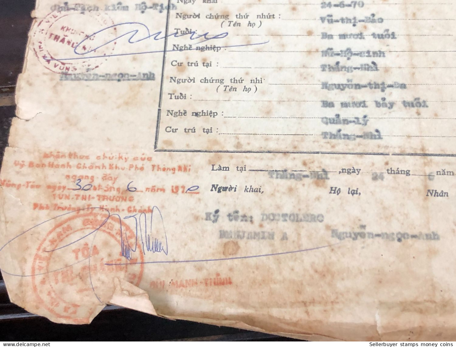 Viet Nam  PAPER Have Wedge Vung Tau 15 Dong Before 1970 QUALITY:GOOD 1-PCS Very Rare - Collections