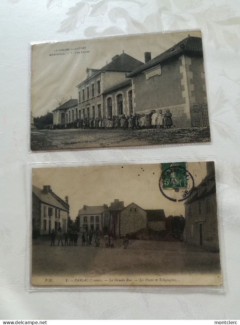 Lot De 2 Cartes Postales Mérinchal Et Parsac - Autres & Non Classés