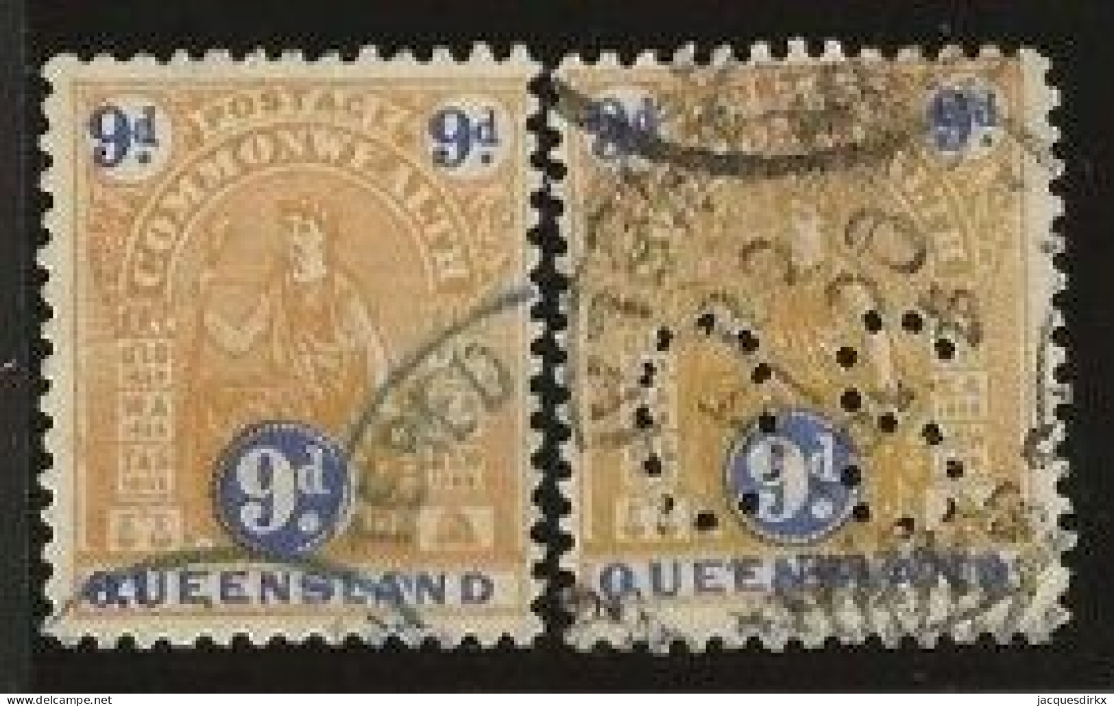 Queensland    .   SG    .  284  2x     .   O      .     Cancelled - Used Stamps