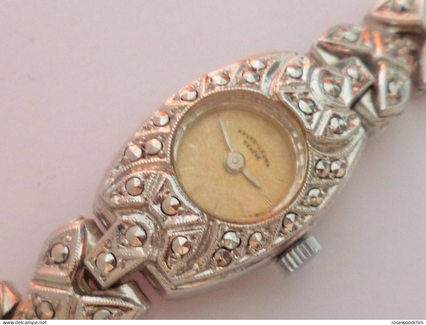 Vintage 50s' Favre-Leuba Silver Tone Winding Swiss Lady Cocktail Watch - Montres Anciennes