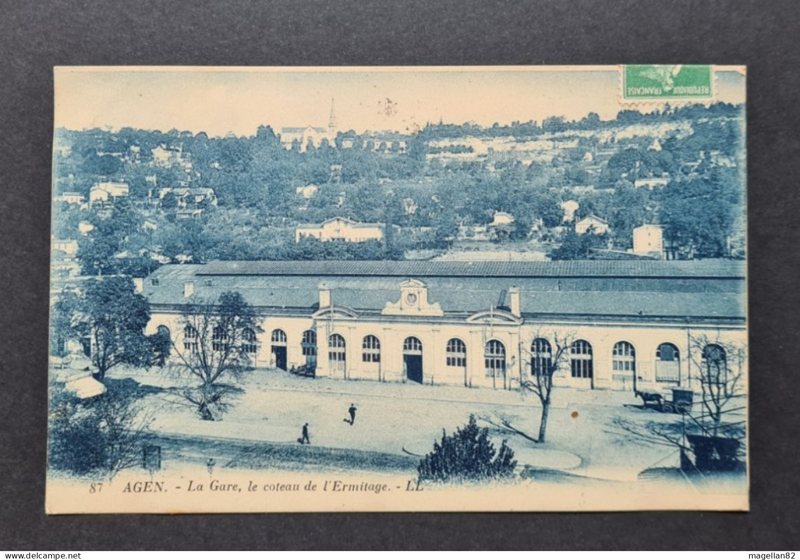 Cpa. Agen. Lot & Garonne.  Gare Et Coteaux De L'hermitage - Agen