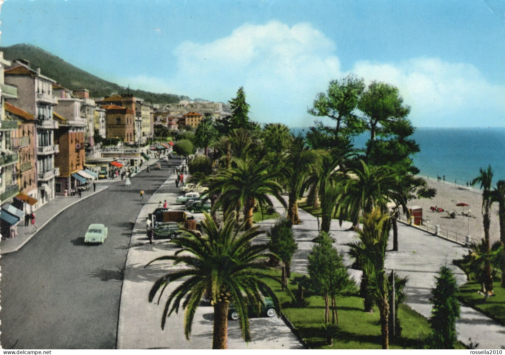 CARTOLINA Automobili ITALIA SAVONA VARAZZE VIA COLOMBO Italy Postcard ITALIEN AK - Savona