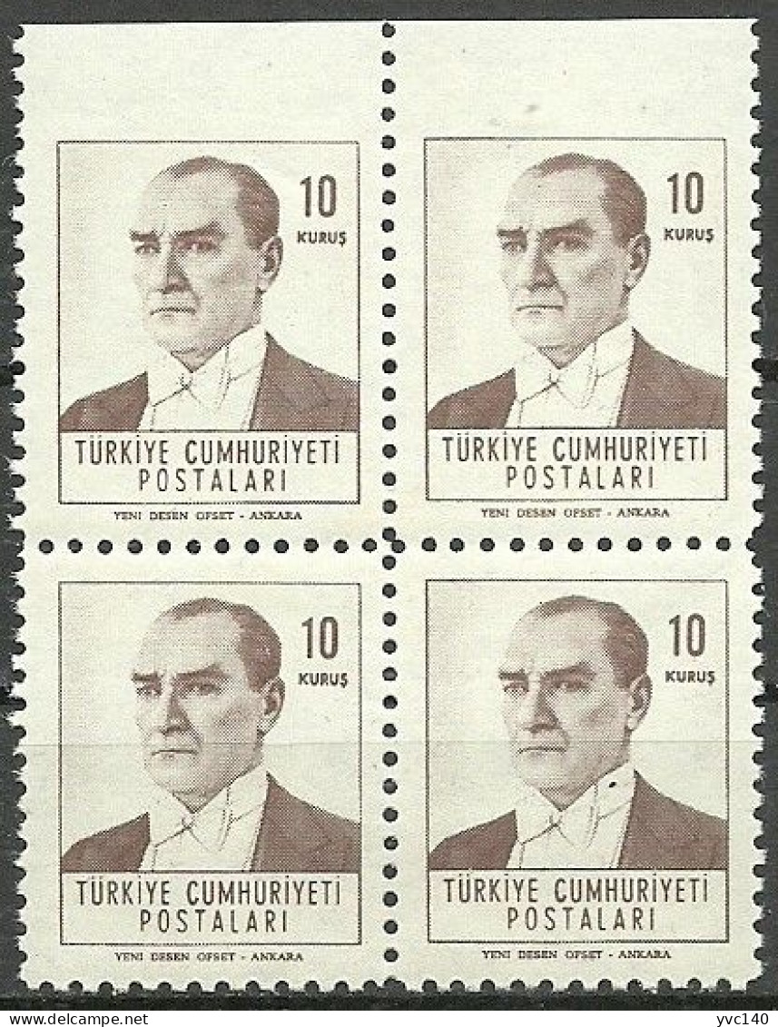 Turkey; 1961 Regular Stamp 10 K. ERROR "Imperf. Edge" - Neufs