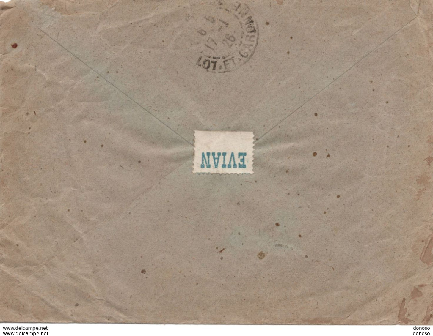 Lettre De 1926 D'Eymet Pour  Marmande  Type Semeuse à Fond Plein Sans Sol - 1921-1960: Période Moderne