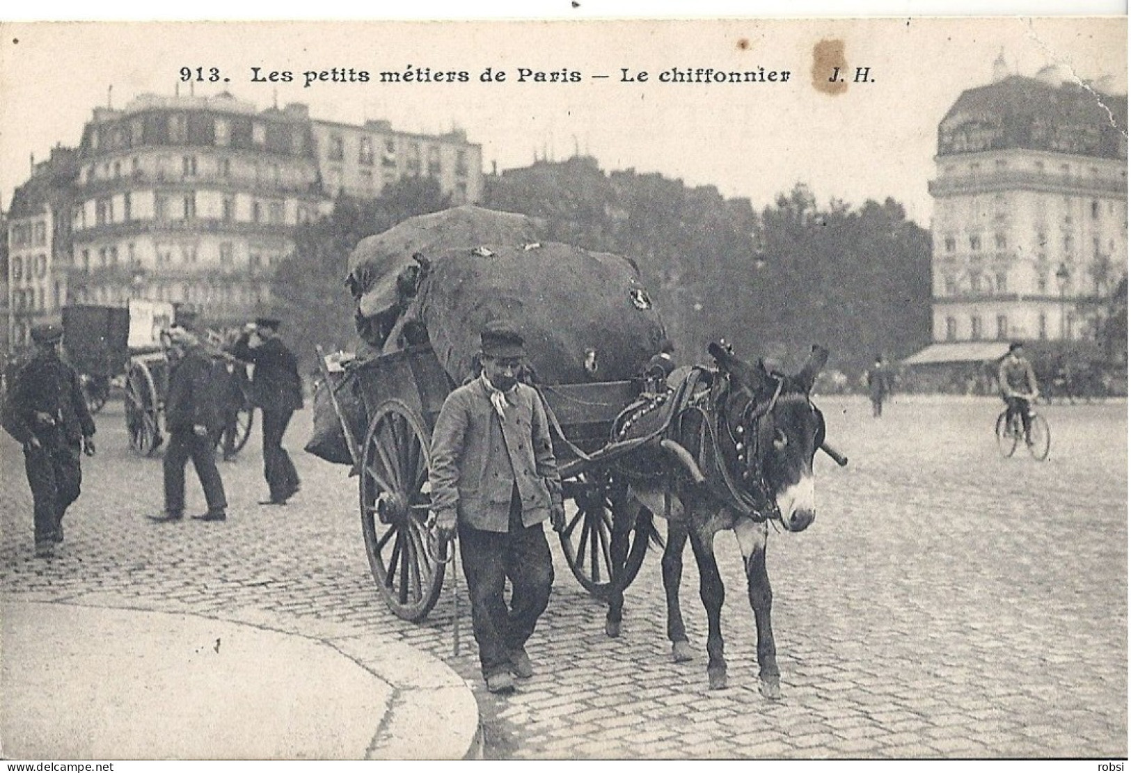 75 Paris, Les Petits Métiers Hauser, J.H... N° 913,  Le Chiffonnier,  D5323 - Petits Métiers à Paris