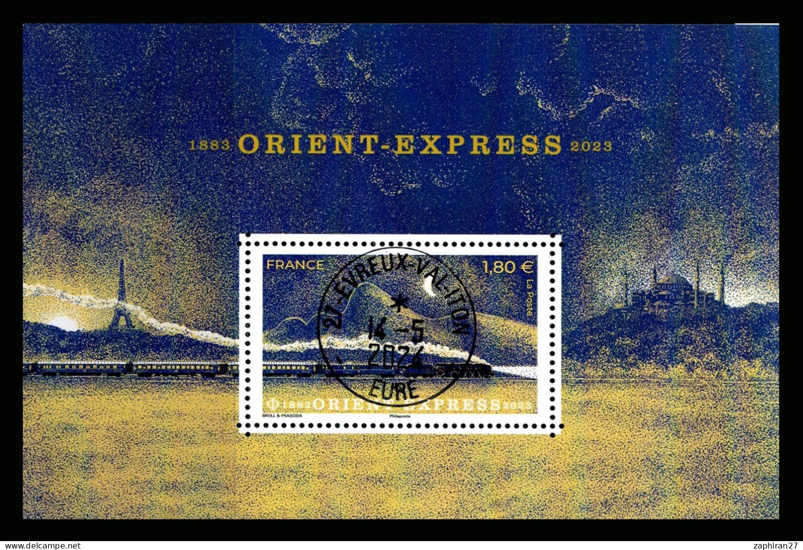 FEUILLET ORIENT EXPRESS OBLITERE CACHET ROND 17-5-2024 #234# - Used Stamps