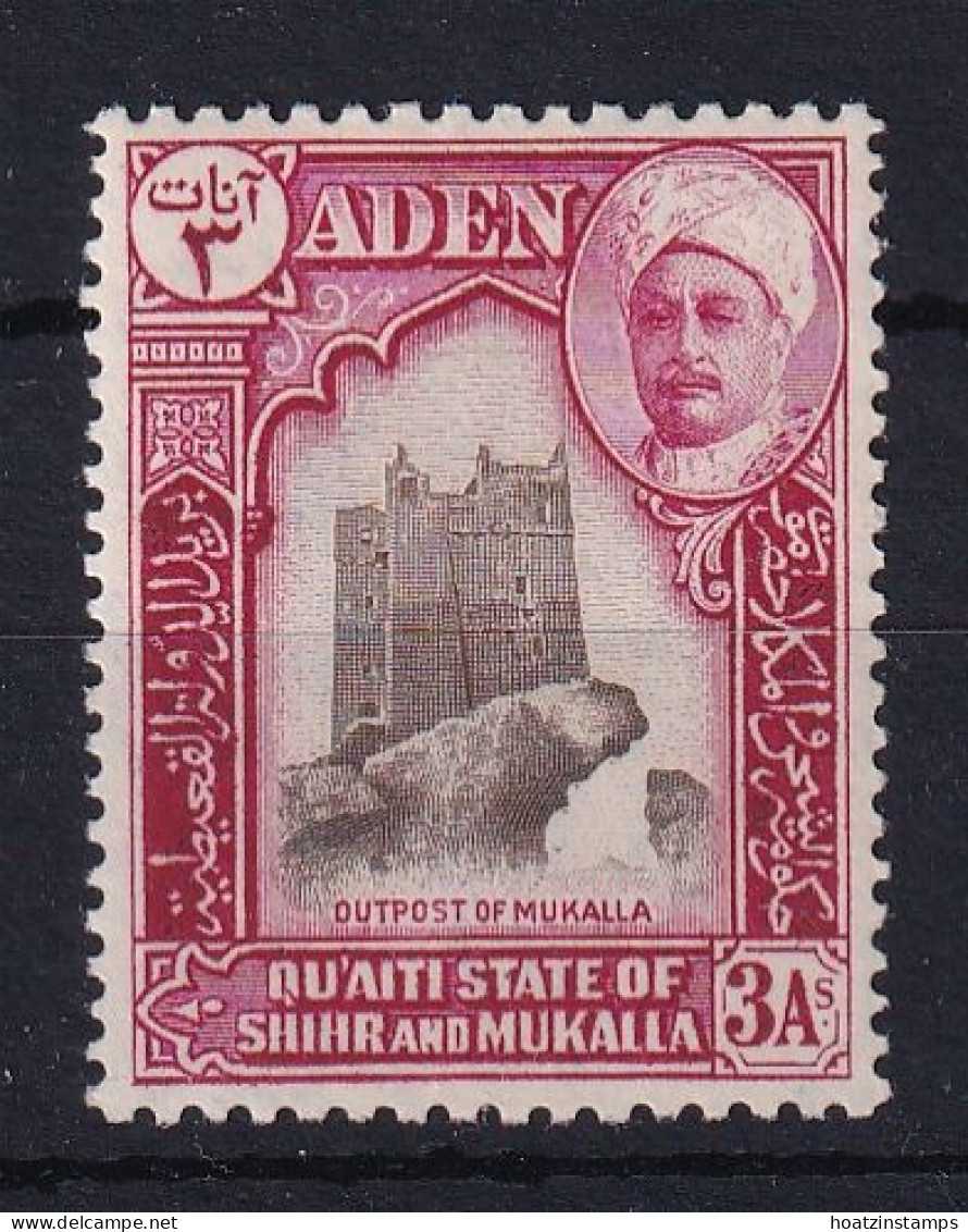 Aden - Hadhramaut: 1942/46   Sultan   SG7   3a       MH - Aden (1854-1963)