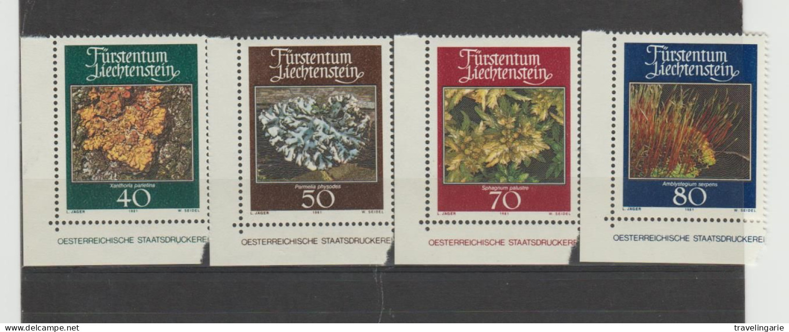 Liechtenstein 1981 Flora - Mosses And Ferns - Corner Pieces ** MNH - Other & Unclassified