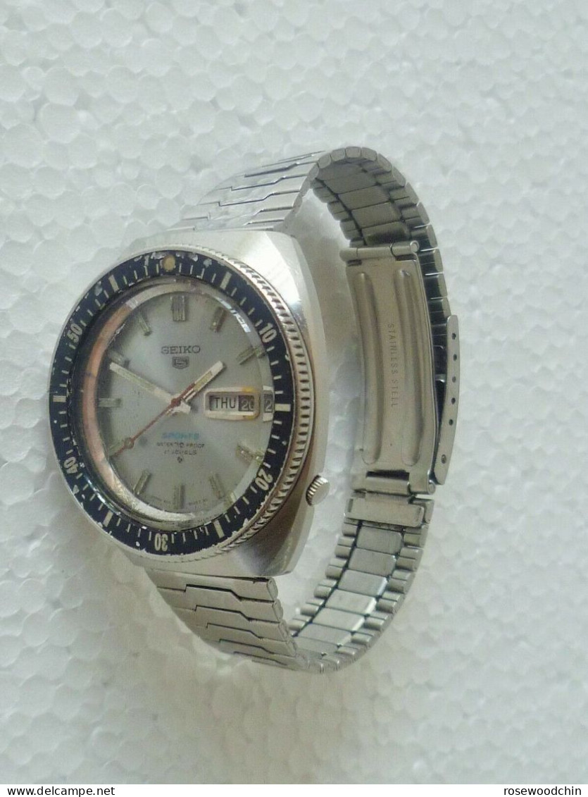 VINTAGE !! 60s' SEIKO 5 SPORTS Diver 6119-8120 70M 21 Jewels Automatic Watch 39mm - Watches: Old