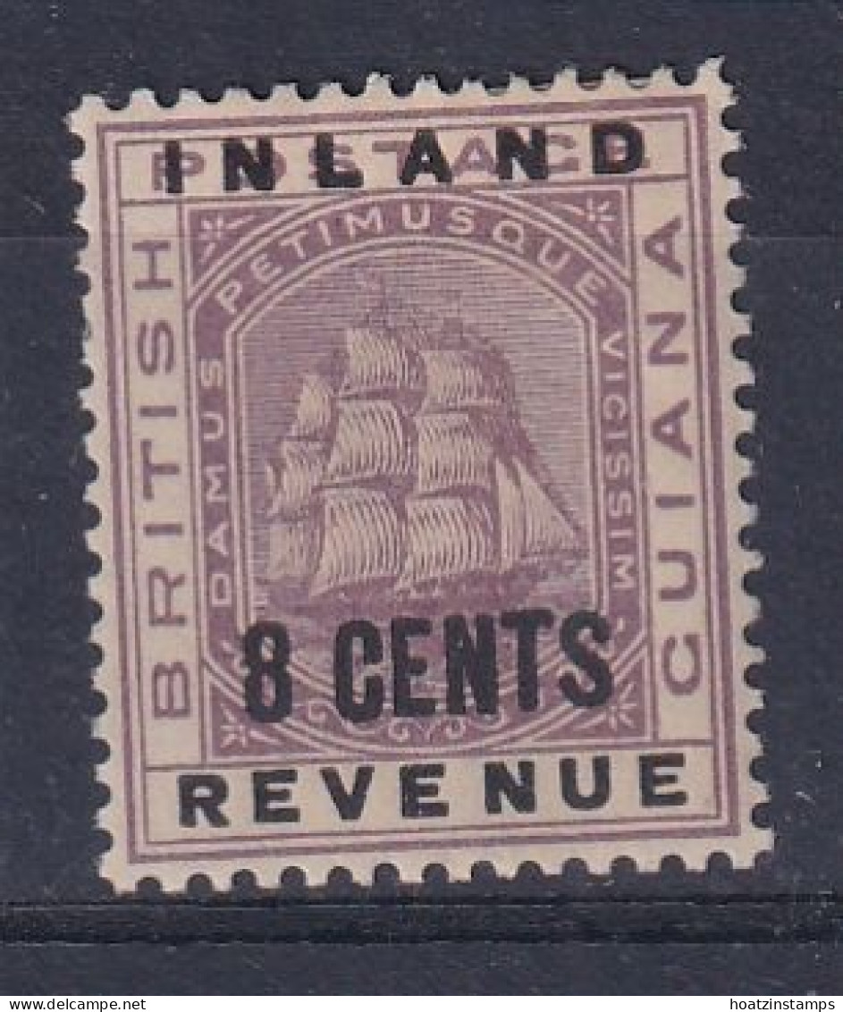 British Guiana: 1888/89   Ship 'Inland Revenue' OVPT   SG180   8c   MH - British Guiana (...-1966)