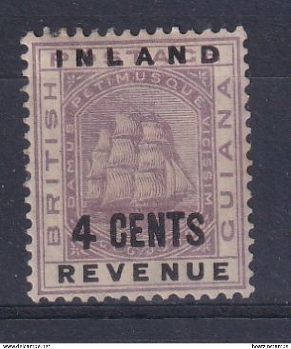 British Guiana: 1888/89   Ship 'Inland Revenue' OVPT   SG178   4c   MH - British Guiana (...-1966)