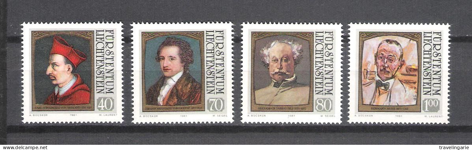 Liechtenstein 1981 Portaits Of Famous Visitors (I) ** MNH - Ongebruikt