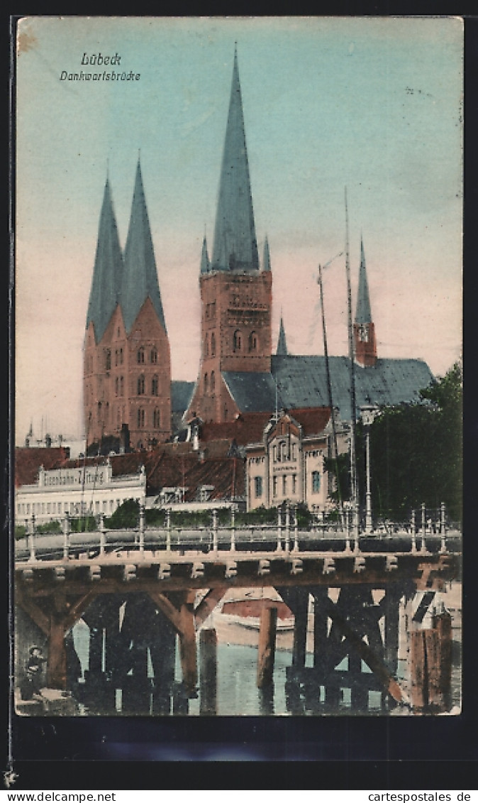 AK Lübeck, Dankwartsbrücke Und Kirche  - Lübeck