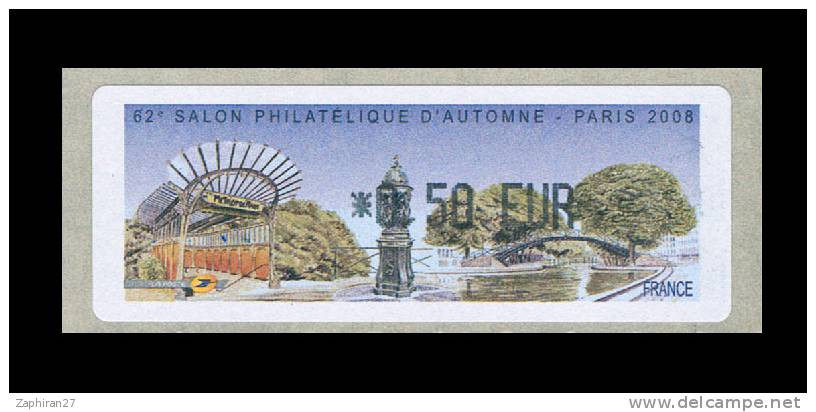 Vignette LISA  Salon D'automne PARIS 2008 Valeur 50cts - 1999-2009 Illustrated Franking Labels