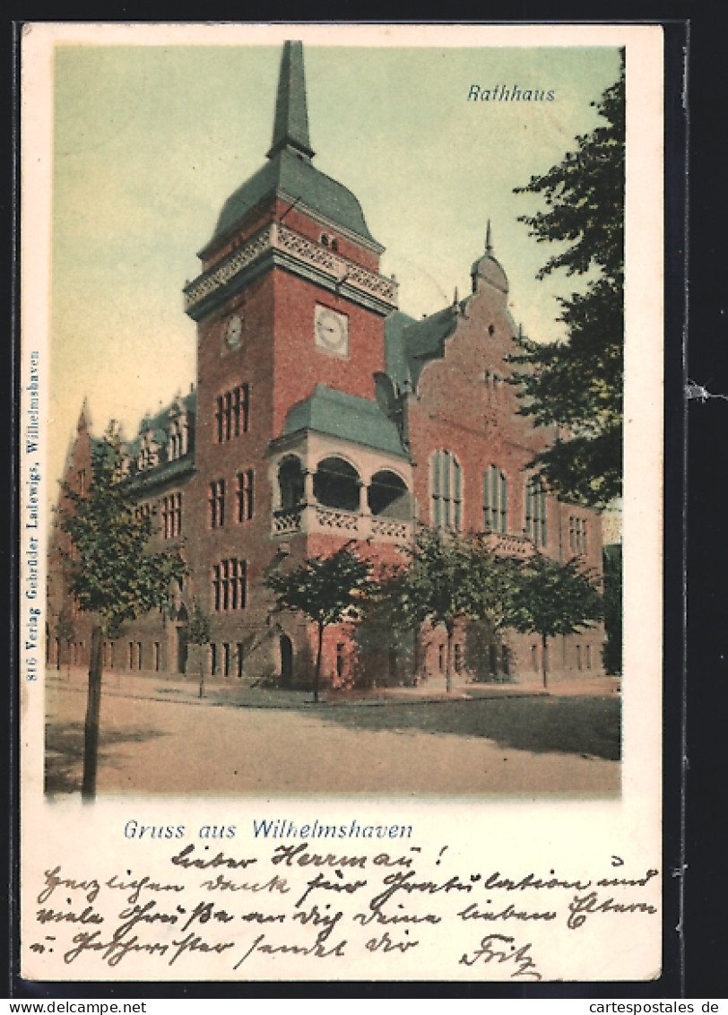 AK Wilhelmshaven, Blick Auf Das Rathaus  - Wilhelmshaven