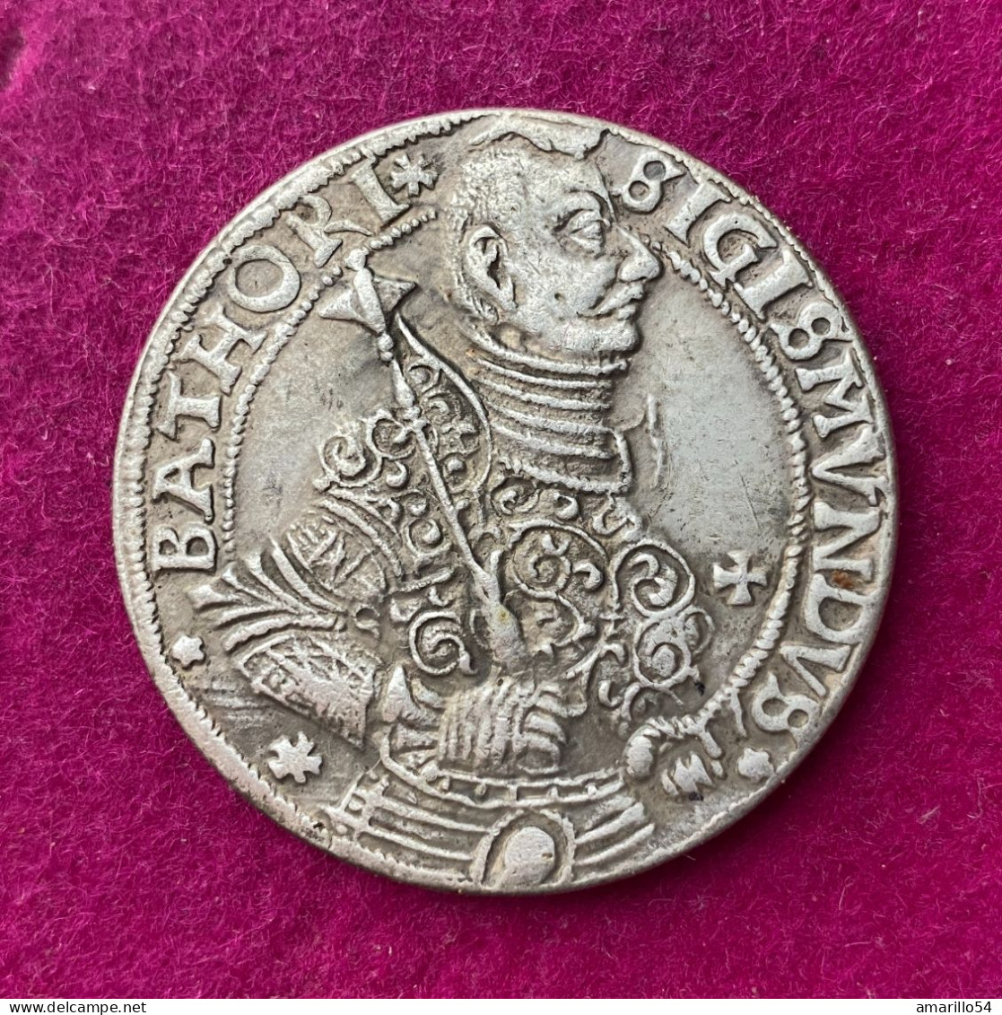 Replik Siebenbürger Taler 1595 Sigismundus Bathori Princeps Transilvaniae 39 X 3 Mm - Fictifs & Spécimens