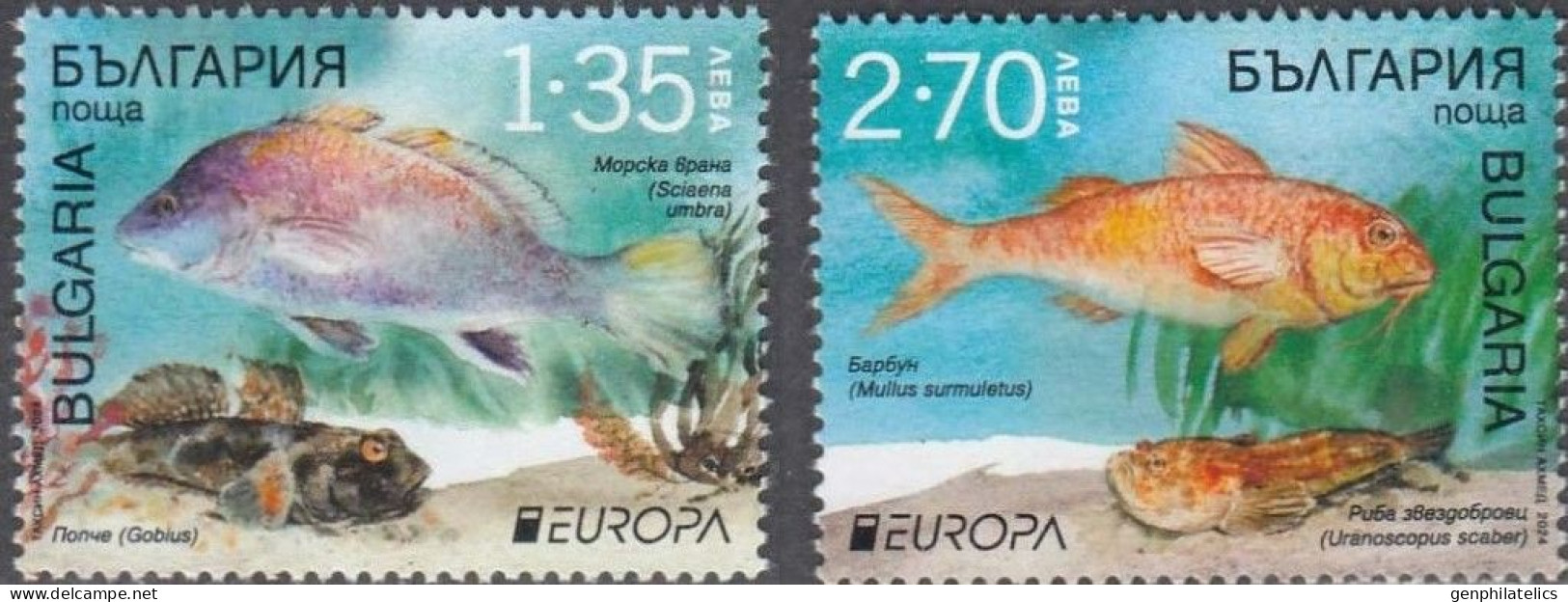 BULGARIA 2024 Europa CEPT. Underwater Fauna & Flora - Fine Set MNH - Neufs