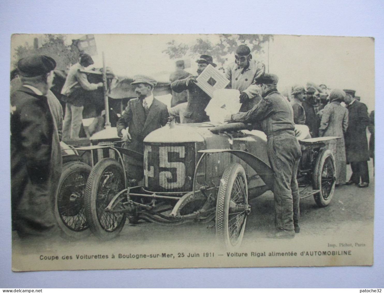 Cpa...coupe Des Voiturettes A Boulogne-sur-Mer, 25 Juin 1911...voiture Rigal Alimenté D'automobiline...animée... - Voitures De Tourisme