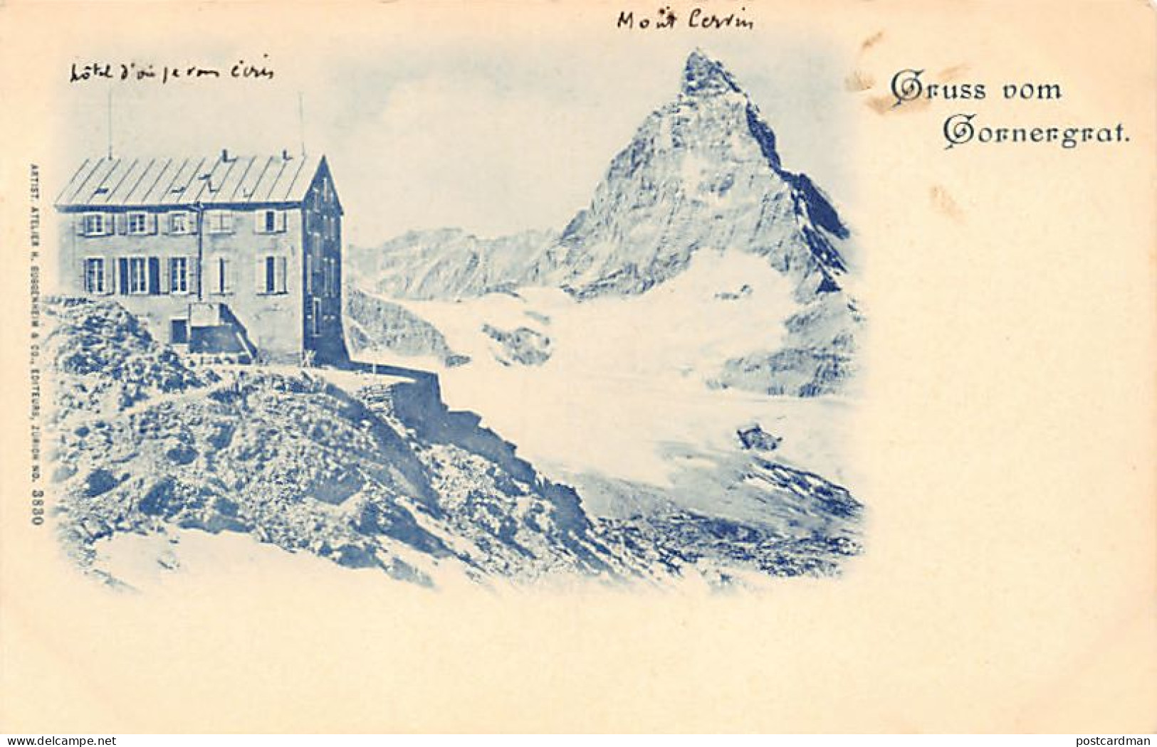 Suisse - Gornergrat (VS) Hôtel - Matterhorn - Mont Cervin - Ed. H. Guggenheim 3830 - Autres & Non Classés