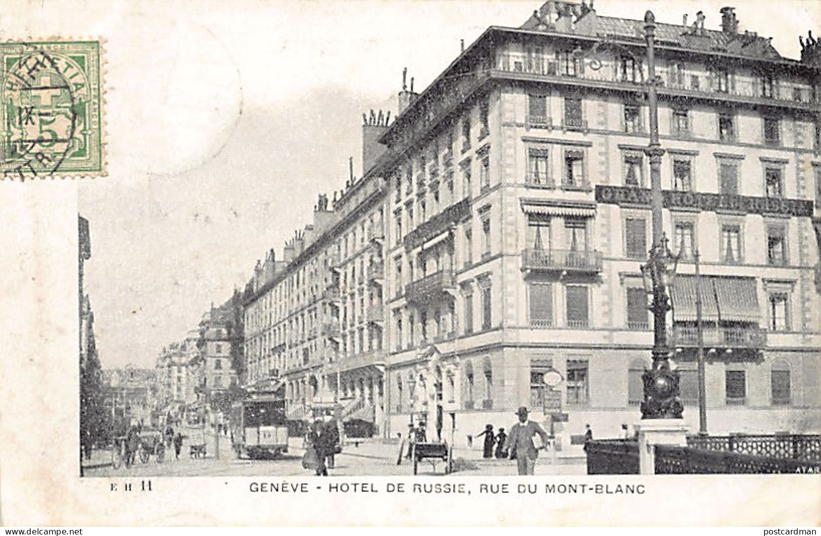 Suisse - Genève - Rue Du Mont Blanc - Hôtel De Russie - Tram - Ed. E H 11 - Genève