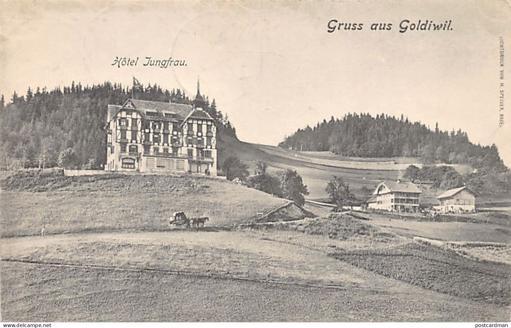 Schweiz - Goldiwil (BE ) Hôtel Jungfrau - Verlag H. Speiser  - Autres & Non Classés