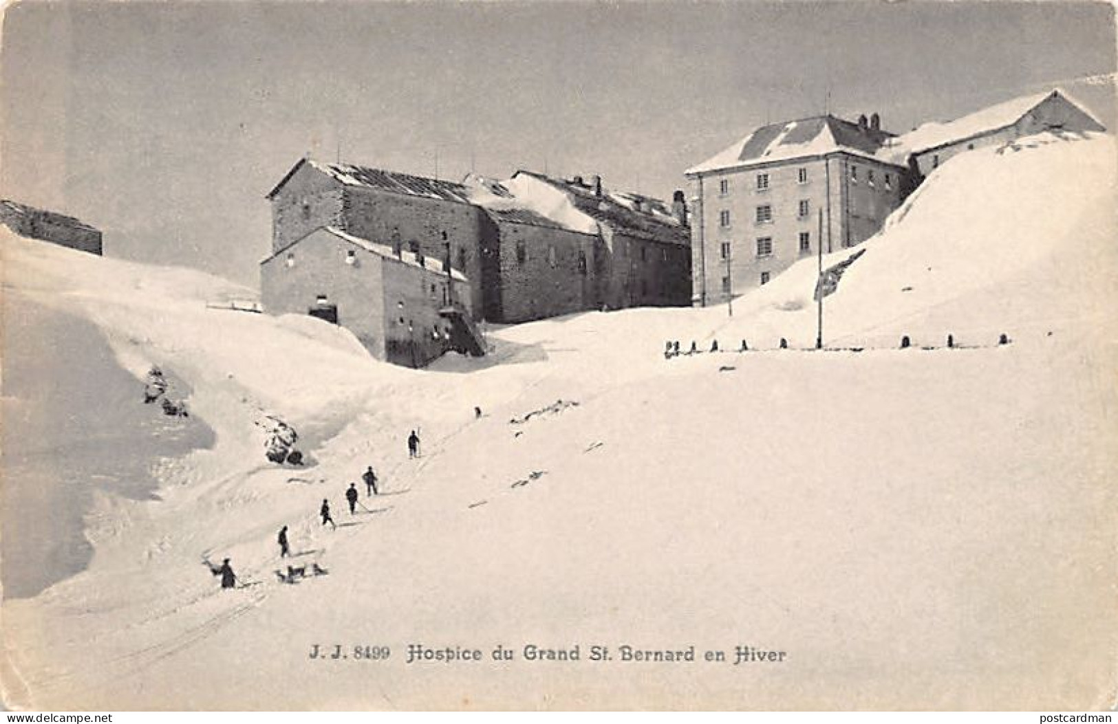 Suisse - Bourg-Saint-Pierre (VS) Hospice Du Grand St.-Bernard En Hiver - Ed. Jullien Frères 8499 - Bourg-Saint-Pierre 