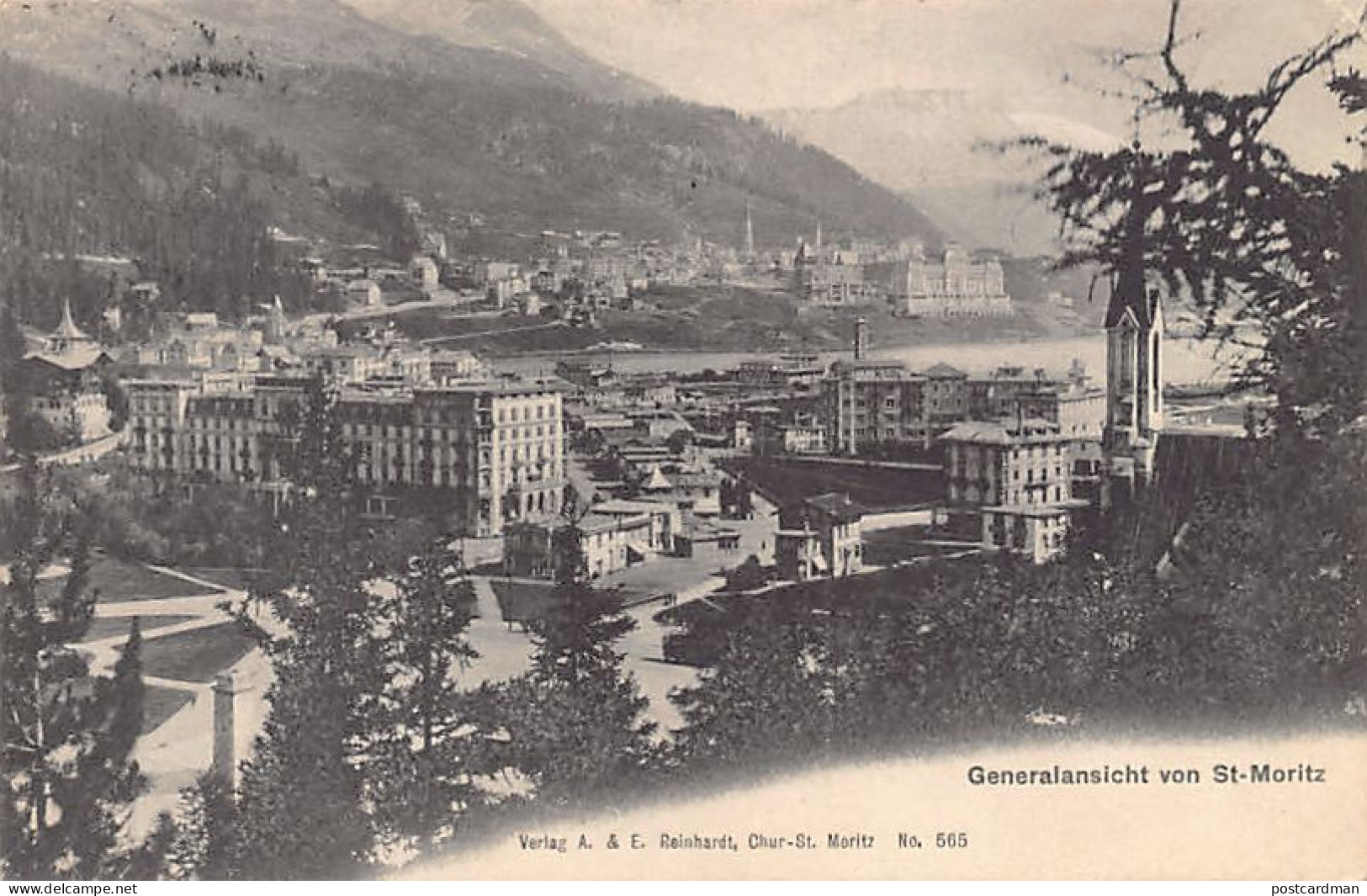 Schweiz - Saint-Moritz (GR) Generalansicht - Verlag A. & E. Rheinhardt 565 - Saint-Moritz