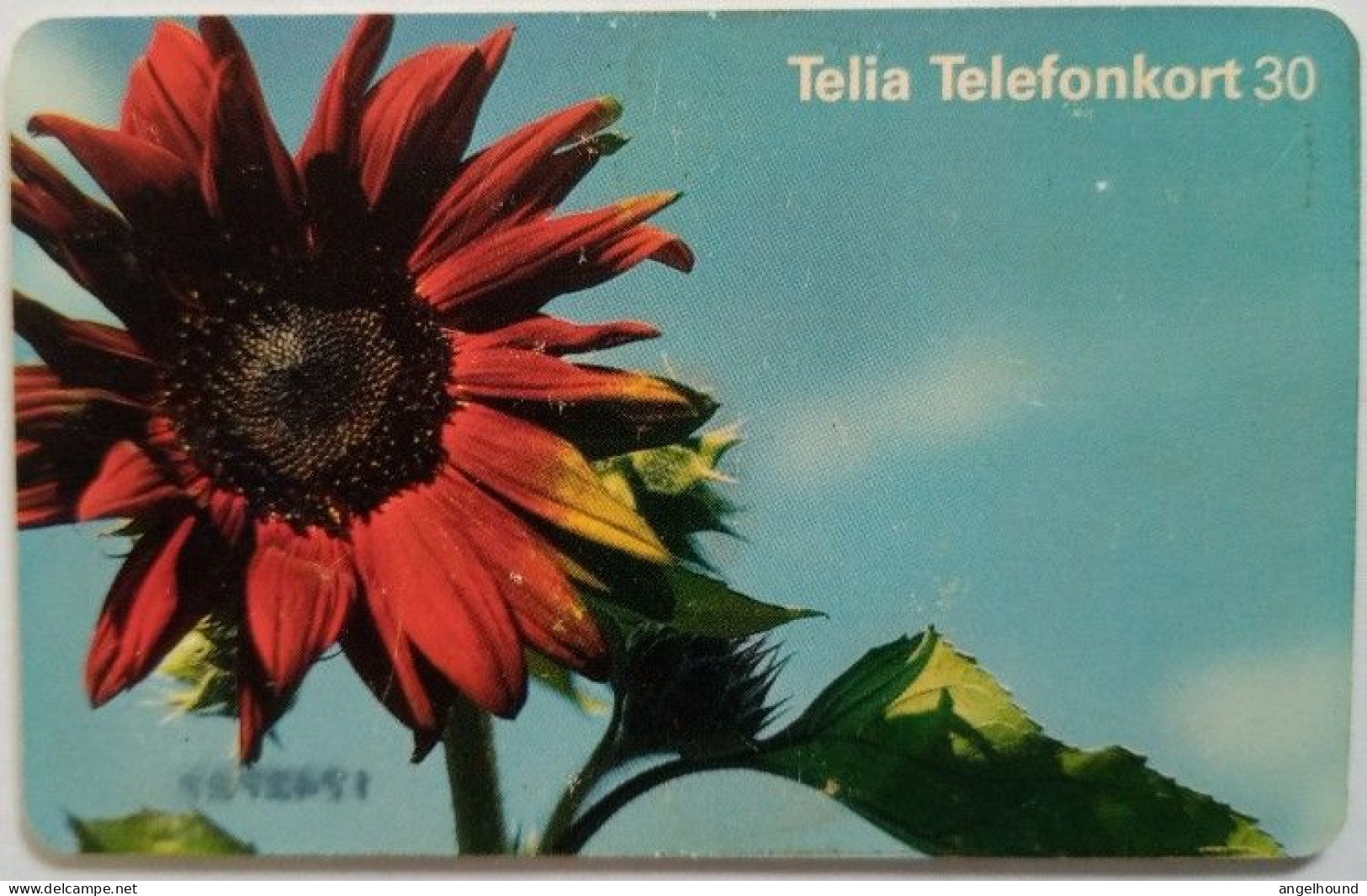 Sweden 30Mk. Chip Card - Red Flower - Zweden