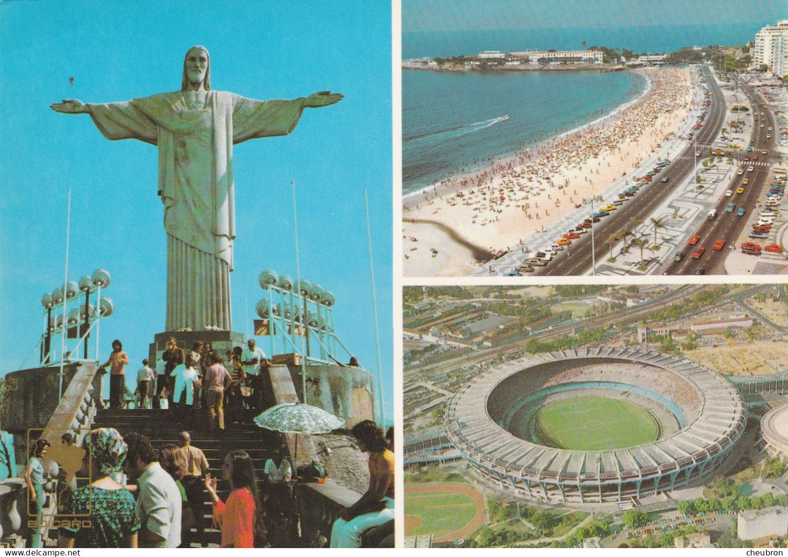 BRESIL.RIO DE JANEIRO ( ENVOYE DE). MULTIVUES. MARACANA STADIUM. ANNEE 1992 +TEXTE+TIMBRE . - Rio De Janeiro