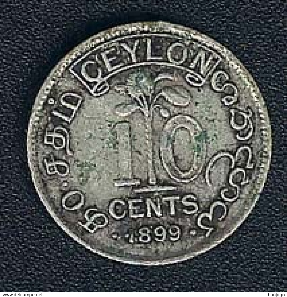 Ceylon (Sri Lanka), 10 Cents 1899, Silber - Sri Lanka