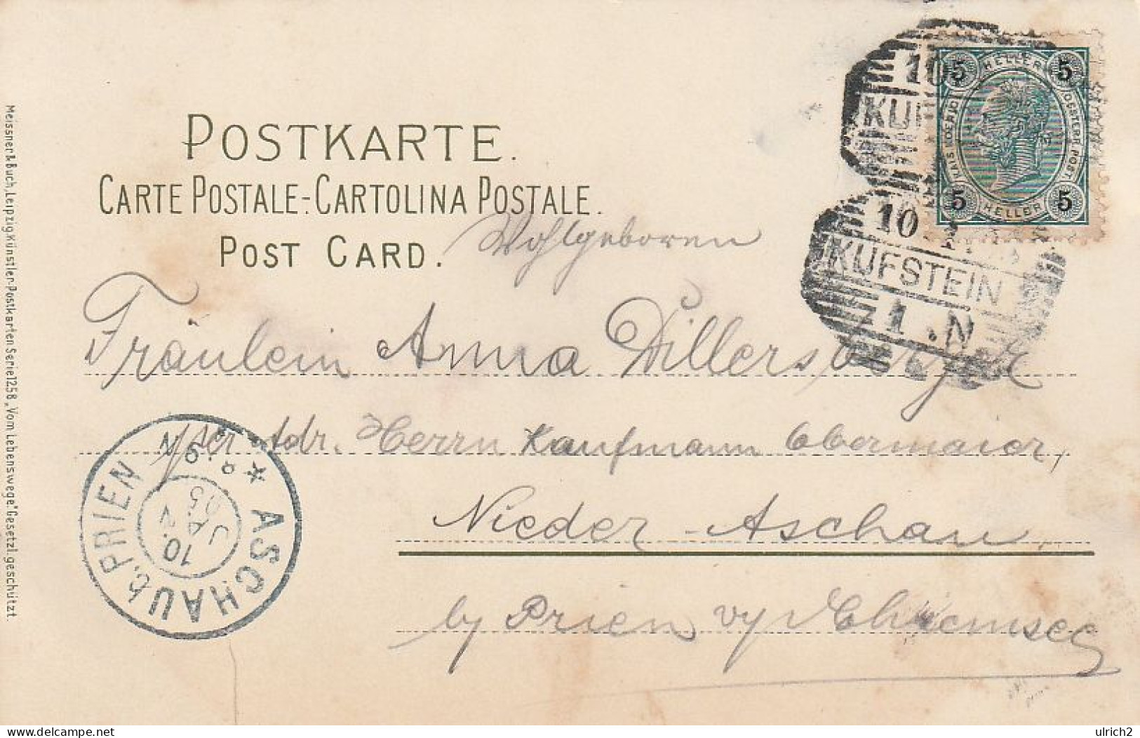 AK Künstlerkarte - Bauern Mit Gänseherde - Kufstein Nach Aschau 1905 (69483) - Farmers