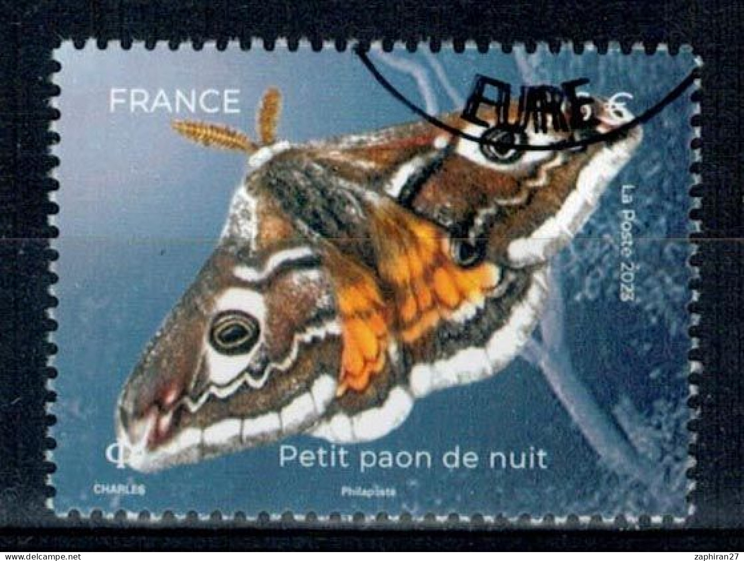 2023 PAPILLON PETIT PAON DE NUIT OBLITERE CACHET ROND #234# - Used Stamps
