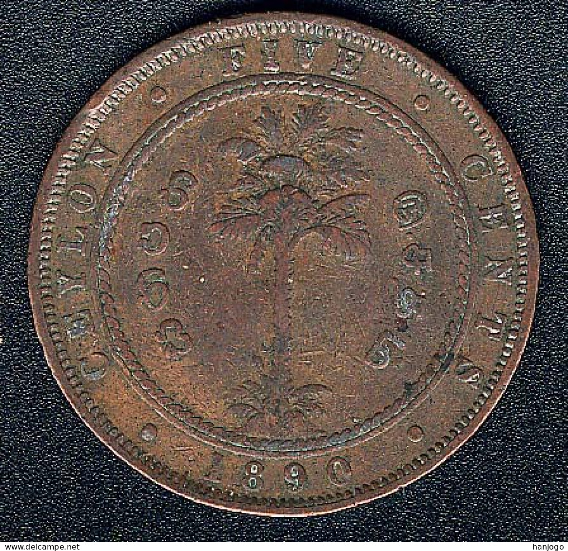 Ceylon (Sri Lanka), 5 Cents 1890 - Sri Lanka