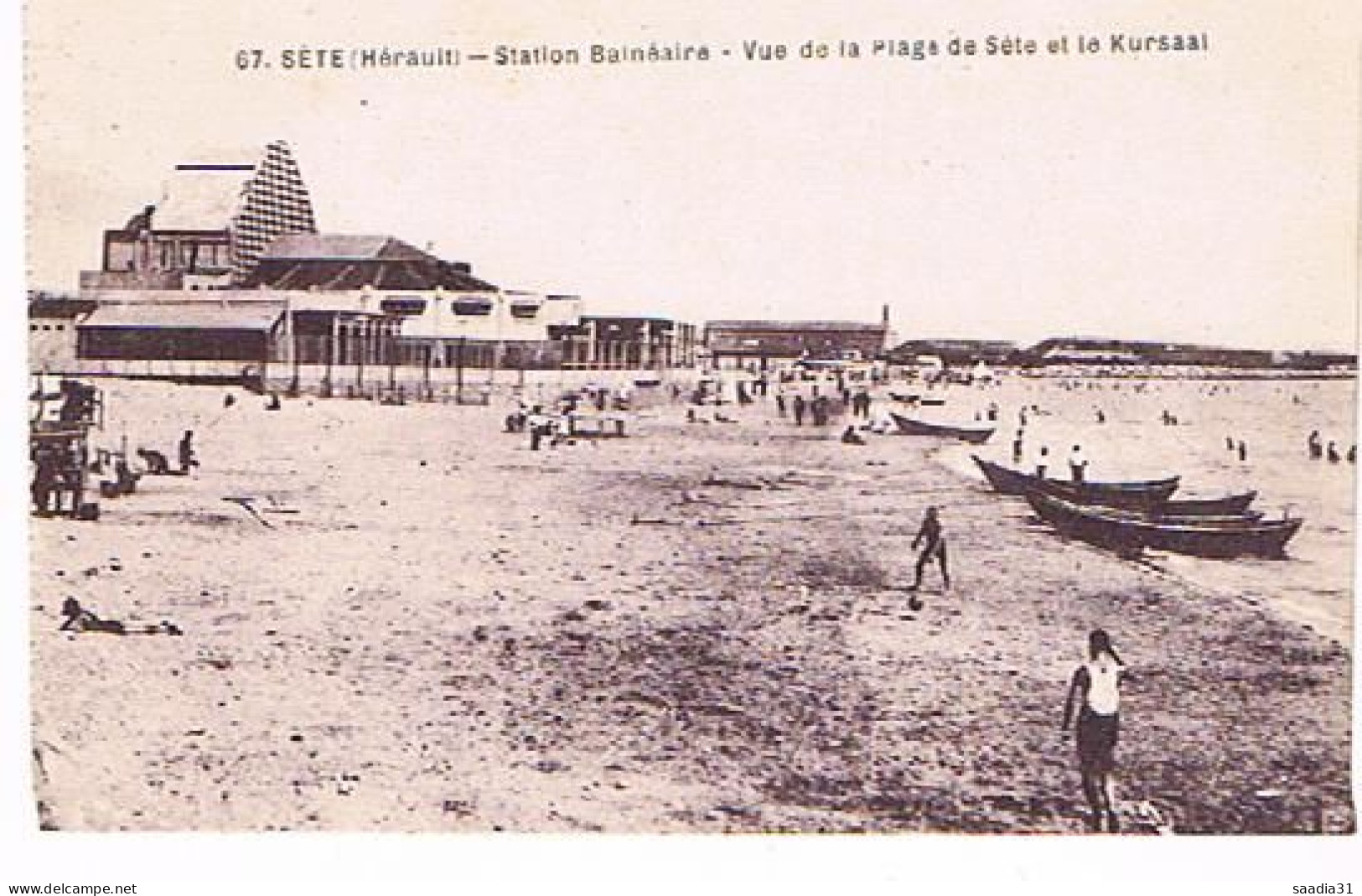 34 SETE CETTE    VUE DE LA PLAGE ET LE KURSAAL - Sete (Cette)