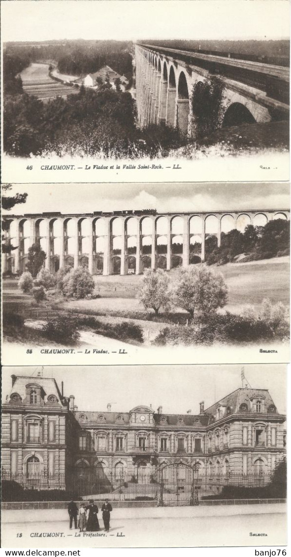 Chaumont (52) - Lot 9 Cartes Editeur Selecta - Chaumont