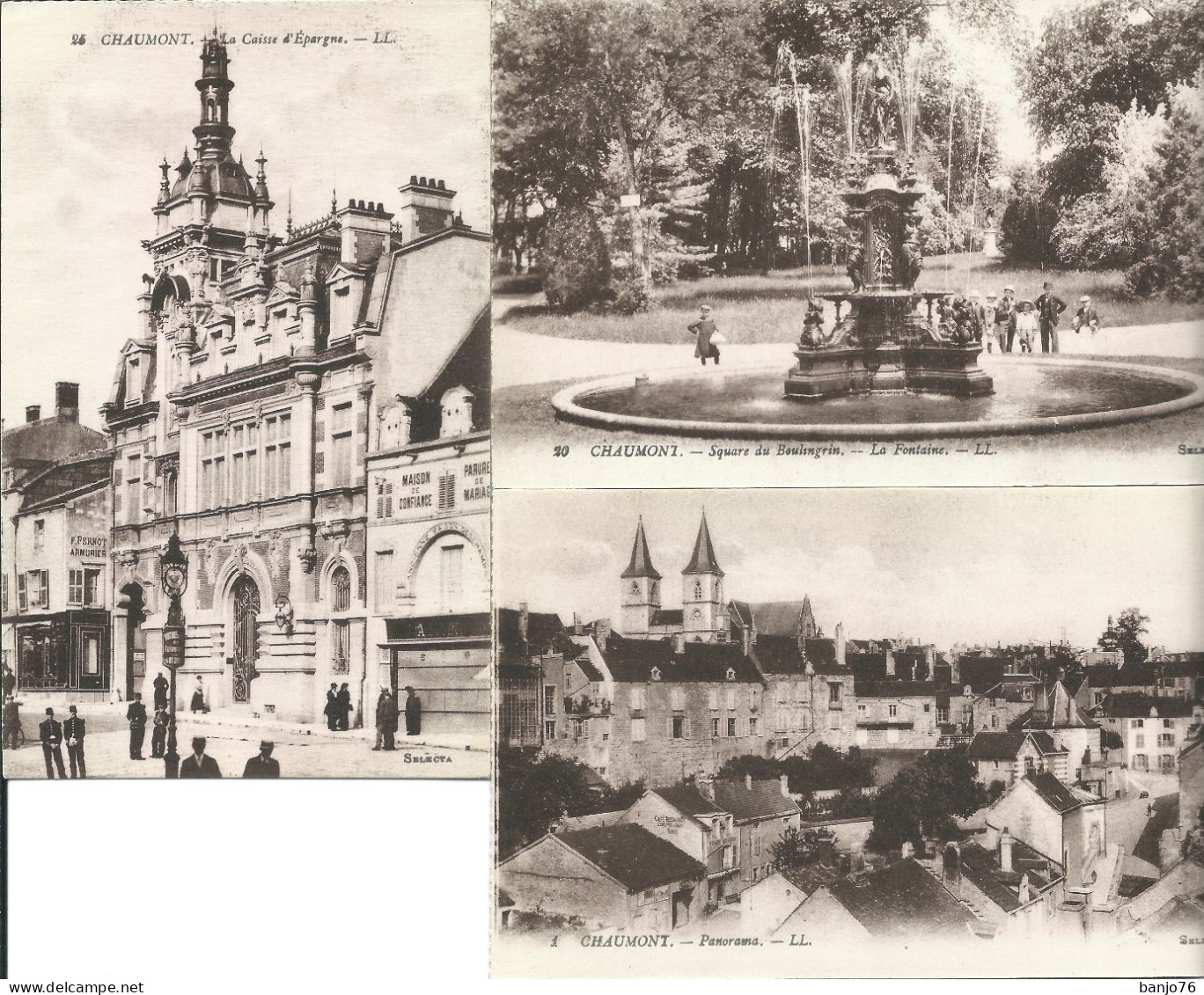 Chaumont (52) - Lot 9 Cartes Editeur Selecta - Chaumont