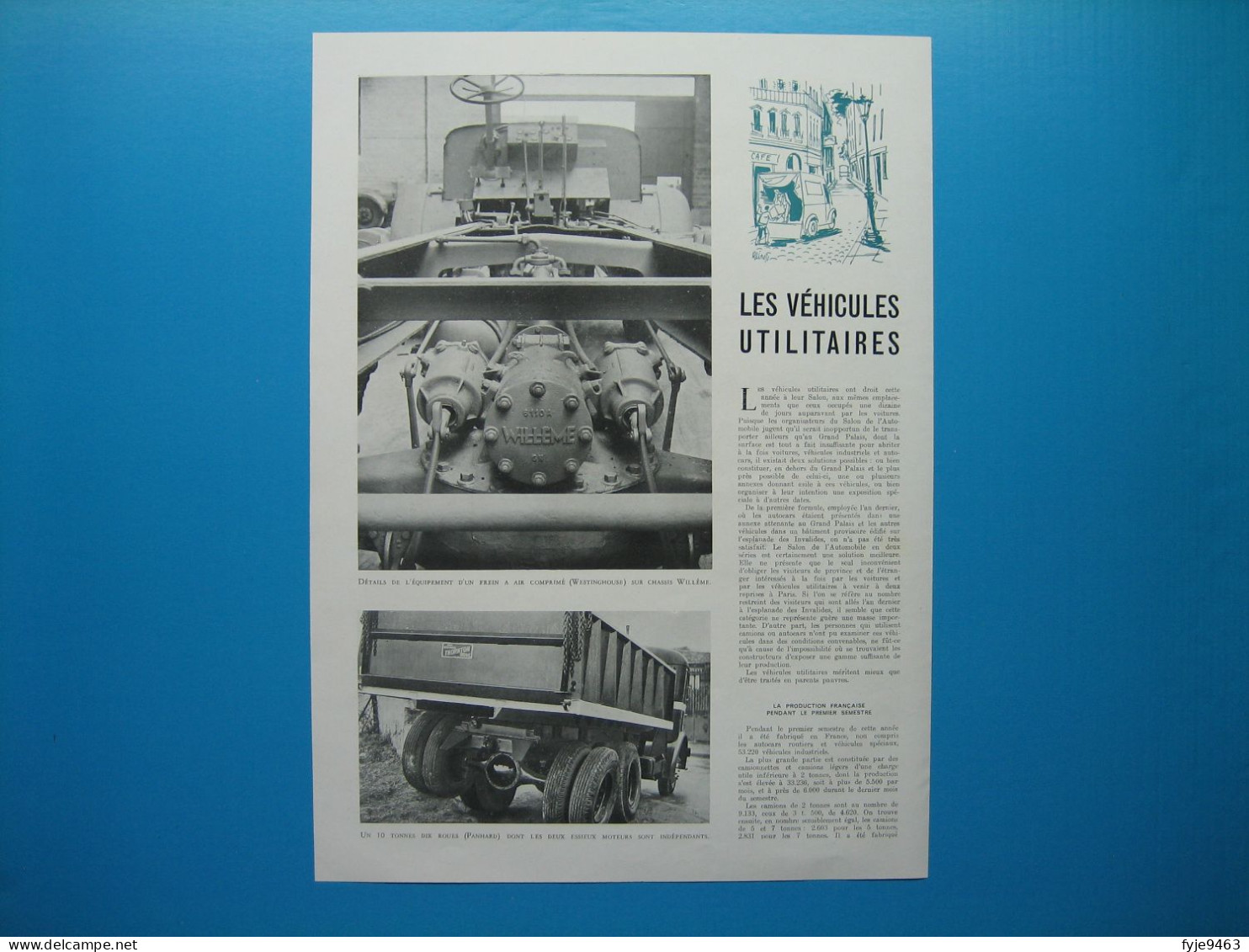 (1949) Autocars, Véhicules Utilitaires, Camions Et Camionnettes (document De 8 Pages) - Non Classés