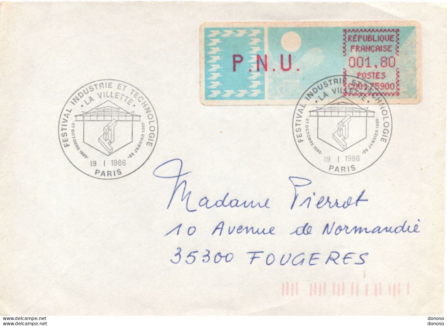 1986 Festival Industrie Et Technologie, La Villette, Paris - Commemorative Postmarks