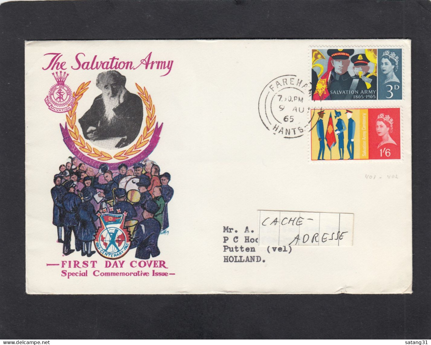 FDC THE SALVATION ARMY DE FARENHAM 9 - AU- 1965. - 1952-1971 Pre-Decimal Issues